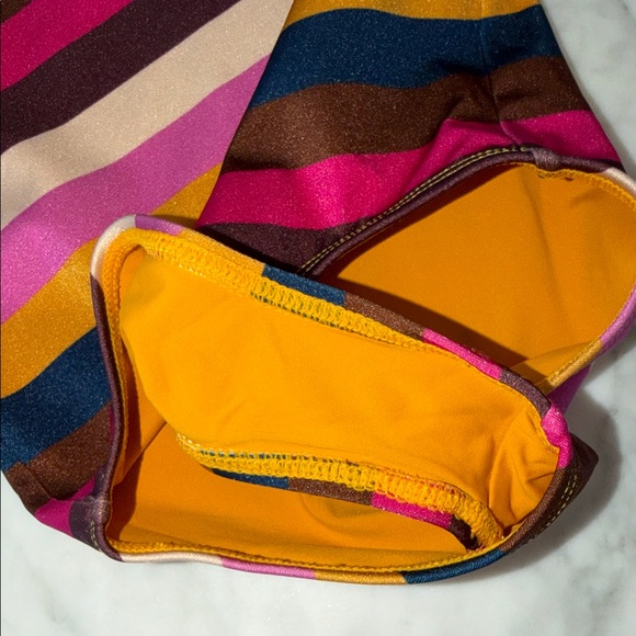 Zimmermann Colorful Ruffle Strap Striped Swimsuit 2Y - Picture 4 of 7